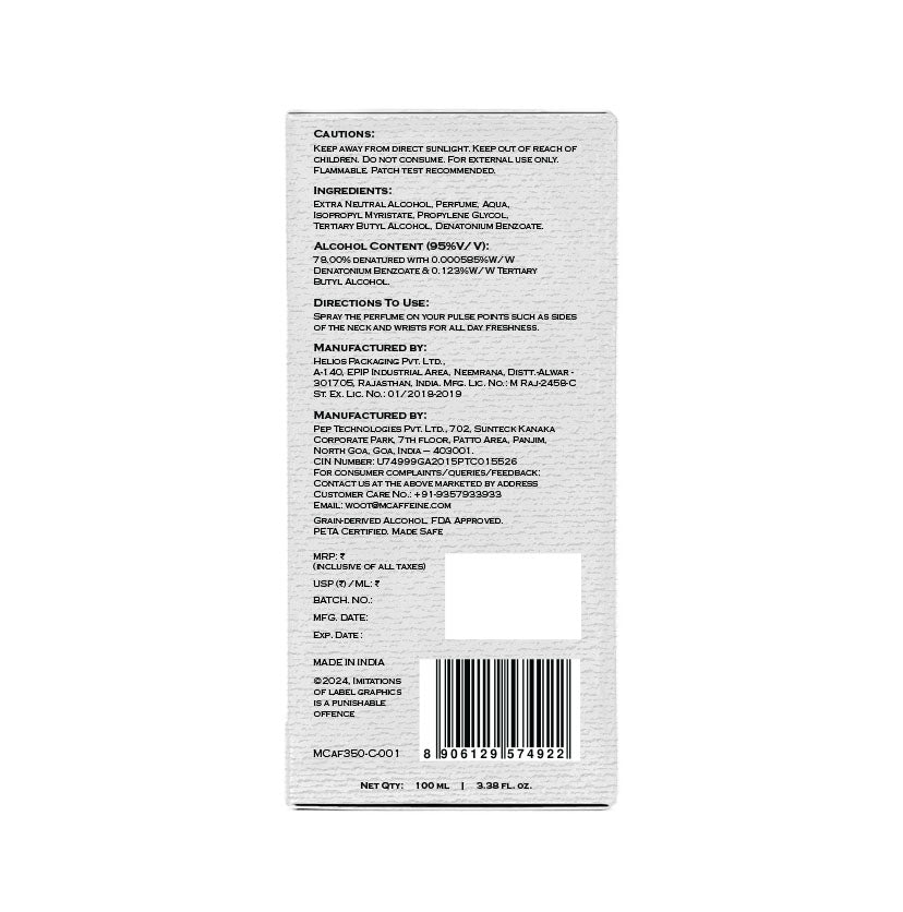 Fierce Perfume for Men - Citrusy Scent - 100ml