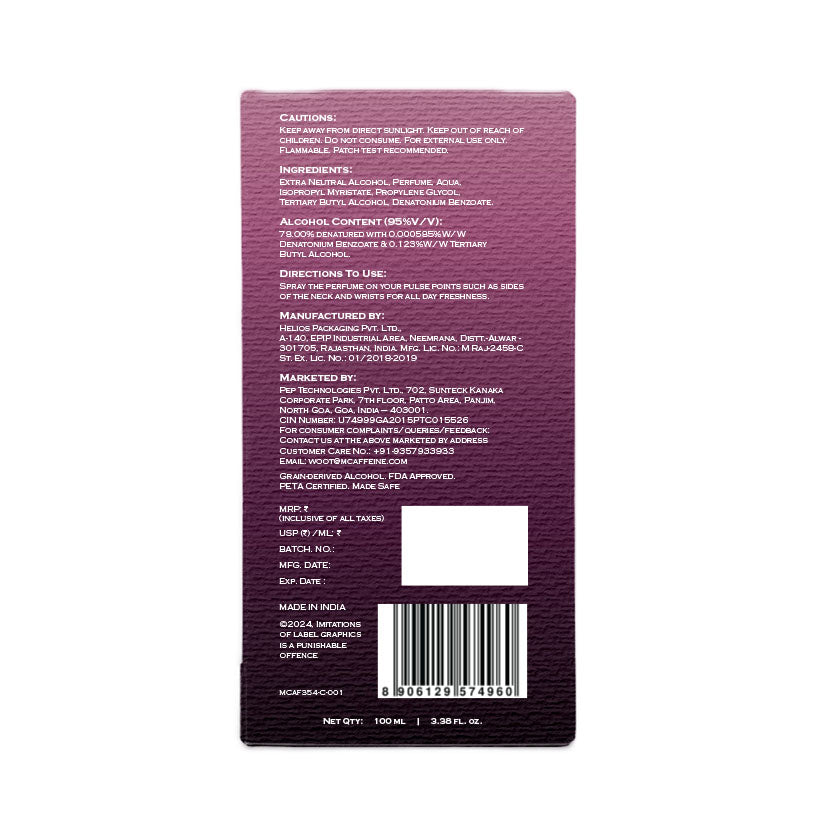 Cherry Wine Perfume for Women - Citrus Sweet - 100ml