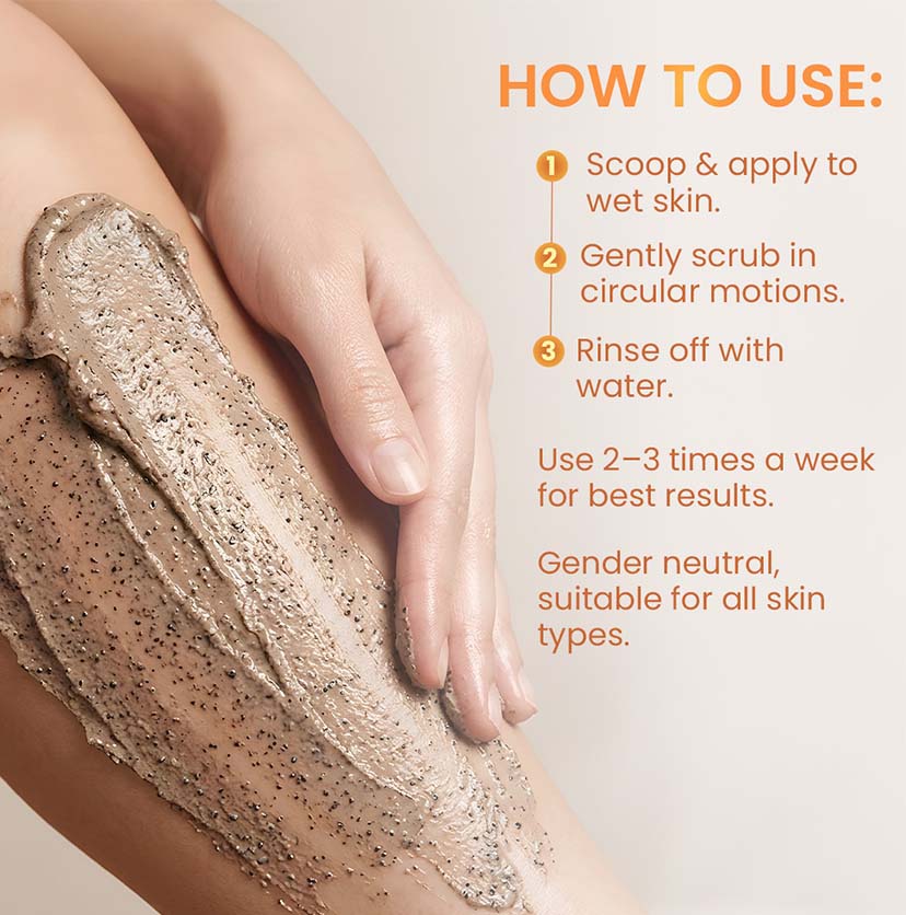 Caramel Eclairs Coffee Body Scrub - 175 g | 10% Coffee & AHAs