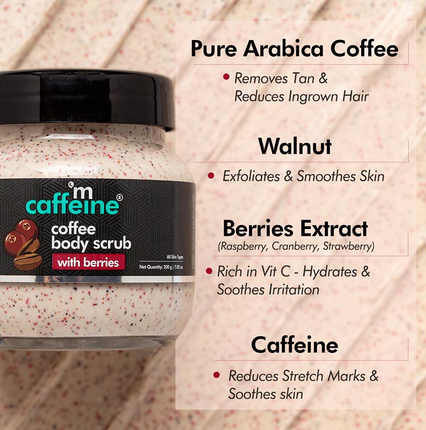 Moisturizing & Creamy Coffee Body Scrub with Berries - 200g